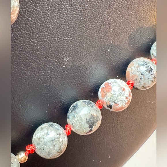 ANTIQUE JADE XUANWU + YOOPERLITE NATURAL STONE NECKLACE one size - Picture 9 of 12